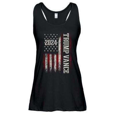 Trump Vance 2024 President Trump Supporter Re Election Ladies Essential Flowy Tank