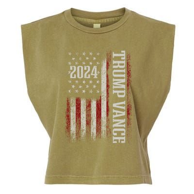 Trump Vance 2024 President Trump Supporter Re Election Garment-Dyed Women's Muscle Tee