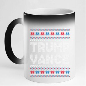 Trump Vance 2024 For President Trump Jd Vance Ugly Christmas Gift 11oz Black Color Changing Mug