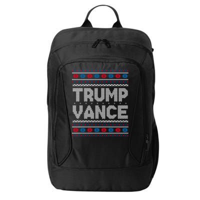 Trump Vance 2024 For President Trump Jd Vance Ugly Christmas Gift City Backpack