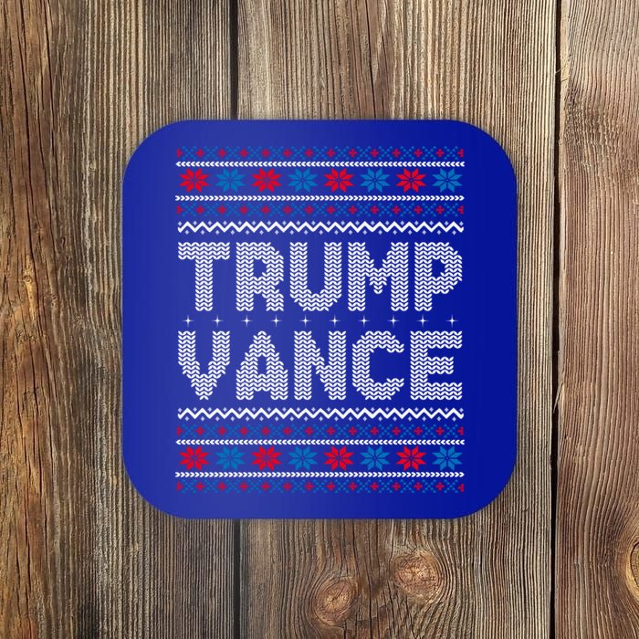 Trump Vance 2024 For President Trump Jd Vance Ugly Christmas Gift Coaster