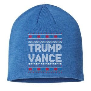 Trump Vance 2024 For President Trump Jd Vance Ugly Christmas Gift Sustainable Beanie