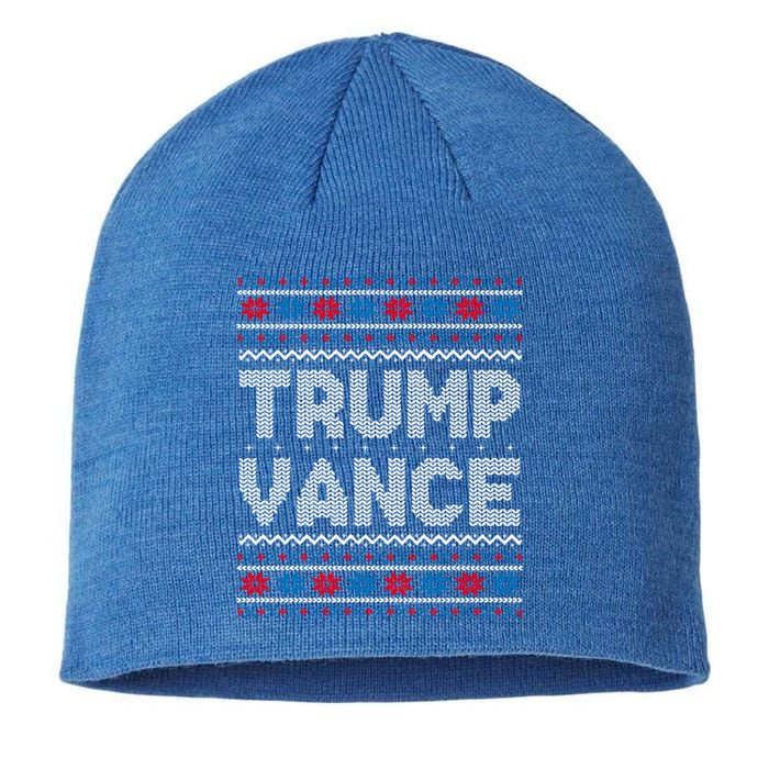 Trump Vance 2024 For President Trump Jd Vance Ugly Christmas Gift Sustainable Beanie