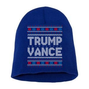 Trump Vance 2024 For President Trump Jd Vance Ugly Christmas Gift Short Acrylic Beanie