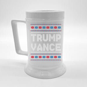 Trump Vance 2024 For President Trump Jd Vance Ugly Christmas Gift Beer Stein