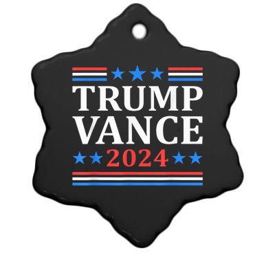 Trump Vance 2024 For President Vp Usa Election Patriotic Rally Pa Ceramic Star Ornament