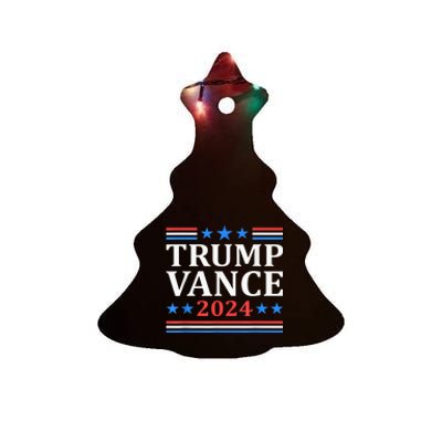 Trump Vance 2024 For President Vp Usa Election Patriotic Rally Pa Ceramic Tree Ornament