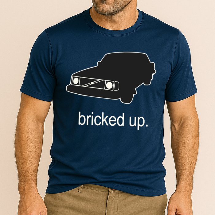 The Volvo 240 Subreddit Bricked Up Car Cooling Performance Crew T-Shirt