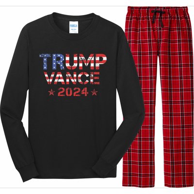 Trump Vance 2024 Vintage Patriotic Long Sleeve Pajama Set