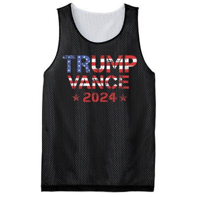 Trump Vance 2024 Vintage Patriotic Mesh Reversible Basketball Jersey Tank