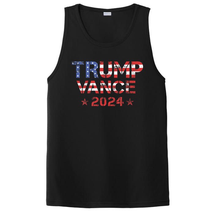 Trump Vance 2024 Vintage Patriotic PosiCharge Competitor Tank