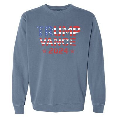 Trump Vance 2024 Vintage Patriotic Garment-Dyed Sweatshirt