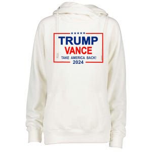 Trump Vance 2024 Strip Trump Jd Vance Take America Back Womens Funnel Neck Pullover Hood