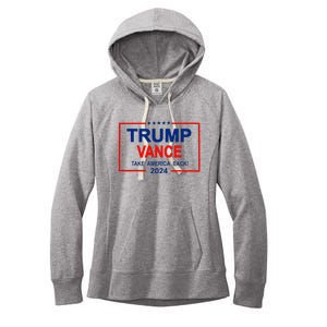 Trump Vance 2024 Strip Trump Jd Vance Take America Back Women's Fleece Hoodie