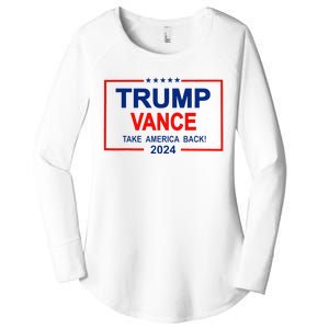 Trump Vance 2024 Strip Trump Jd Vance Take America Back Women's Perfect Tri Tunic Long Sleeve Shirt