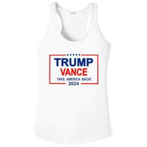 Trump Vance 2024 Strip Trump Jd Vance Take America Back Ladies PosiCharge Competitor Racerback Tank