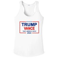 Trump Vance 2024 Strip Trump Jd Vance Take America Back Ladies PosiCharge Competitor Racerback Tank