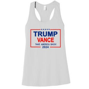 Trump Vance 2024 Strip Trump Jd Vance Take America Back Women's Racerback Tank