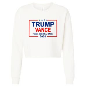 Trump Vance 2024 Strip Trump Jd Vance Take America Back Cropped Pullover Crew