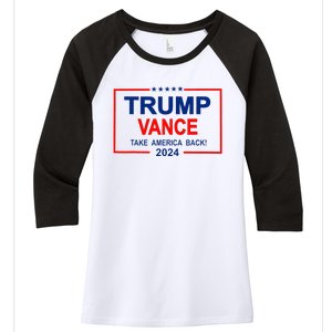 Trump Vance 2024 Strip Trump Jd Vance Take America Back Women's Tri-Blend 3/4-Sleeve Raglan Shirt