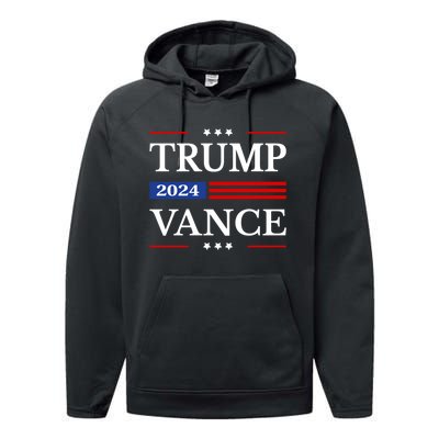 Trump Vance 2024 Election American Flag Usa Flag Donald Trump 2024 President Jd Performance Fleece Hoodie