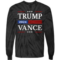 Trump Vance 2024 Election American Flag Usa Flag Donald Trump 2024 President Jd Tie-Dye Long Sleeve Shirt