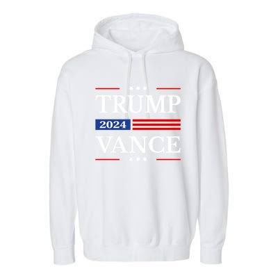 Trump Vance 2024 Election American Flag Usa Flag Donald Trump 2024 President Jd Garment-Dyed Fleece Hoodie