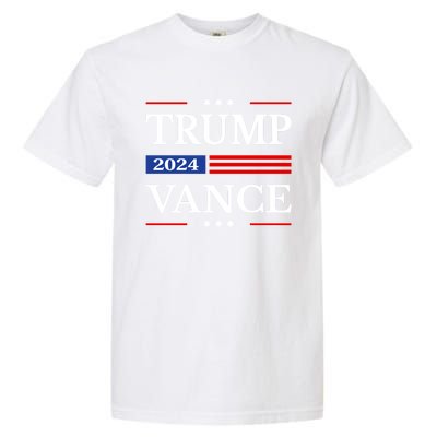 Trump Vance 2024 Election American Flag Usa Flag Donald Trump 2024 President Jd Garment-Dyed Heavyweight T-Shirt