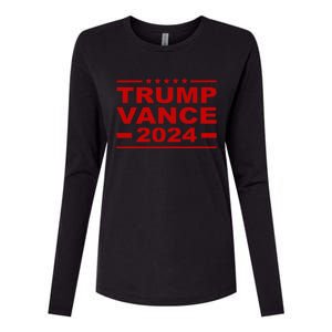 Trump Vance 2024 For President Vp Usa Election Patriotic Womens Cotton Relaxed Long Sleeve T-Shirt