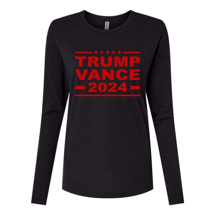 Trump Vance 2024 For President Vp Usa Election Patriotic Womens Cotton Relaxed Long Sleeve T-Shirt