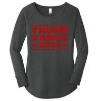 Trump Vance 2024 For President Vp Usa Election Patriotic Women's Perfect Tri Tunic Long Sleeve Shirt