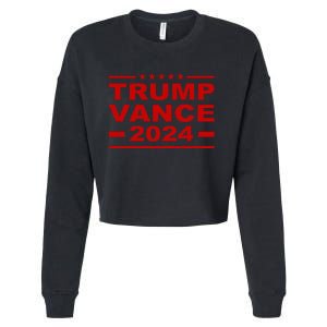 Trump Vance 2024 For President Vp Usa Election Patriotic Cropped Pullover Crew