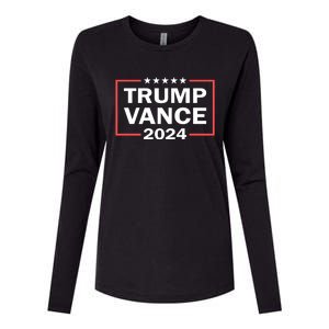 Trump Vance 2024 For President Vp Usa Election Patriotic Womens Cotton Relaxed Long Sleeve T-Shirt