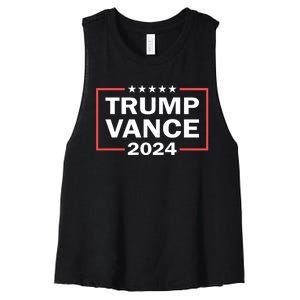 Trump Vance 2024 For President Vp Usa Election Patriotic Women's Racerback Cropped Tank