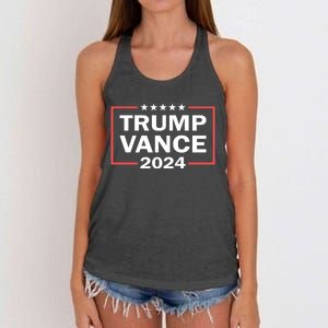 Trump Vance 2024 For President Vp Usa Election Patriotic Women's Knotted Racerback Tank