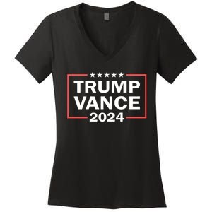 Trump Vance 2024 For President Vp Usa Election Patriotic Women's V-Neck T-Shirt