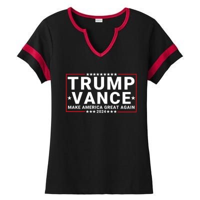 Trump Vance 2024 Republican Vp Presidential Election Ladies Halftime Notch Neck Tee