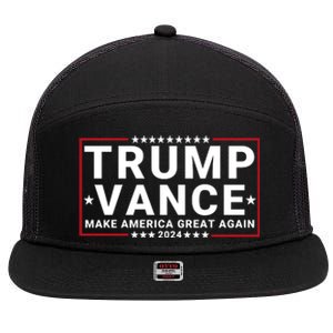 Trump Vance 2024 Republican Vp Presidential Election 7 Panel Mesh Trucker Snapback Hat