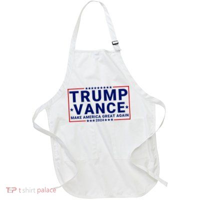Trump Vance 2024 Republican Vp Presidential Election Full-Length Apron With Pockets