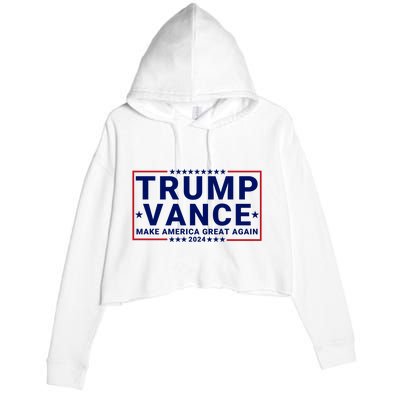 Trump Vance 2024 Republican Vp Presidential Election Crop Fleece Hoodie