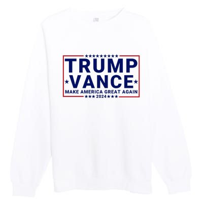 Trump Vance 2024 Republican Vp Presidential Election Premium Crewneck Sweatshirt