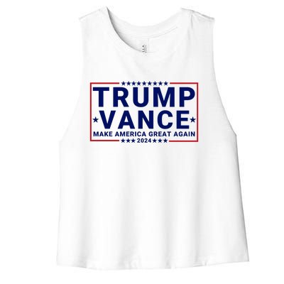 Trump Vance 2024 Republican Vp Presidential Election Women's Racerback Cropped Tank