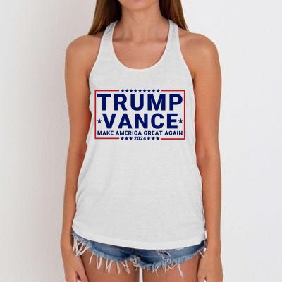 Trump Vance 2024 Republican Vp Presidential Election Women's Knotted Racerback Tank