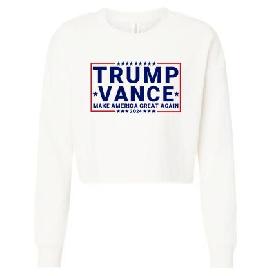 Trump Vance 2024 Republican Vp Presidential Election Cropped Pullover Crew