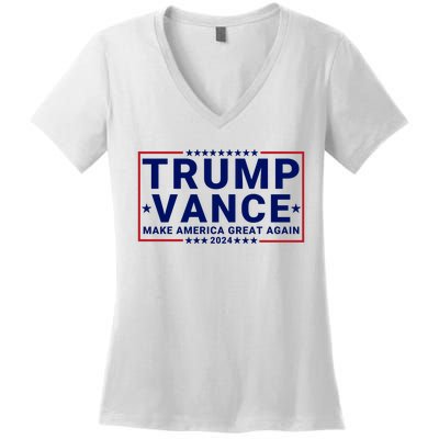 Trump Vance 2024 Republican Vp Presidential Election Women's V-Neck T-Shirt