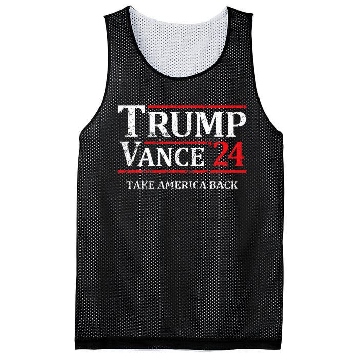 Trump Vance 24 Take America Back Vintage Trump 2024 Mesh Reversible Basketball Jersey Tank