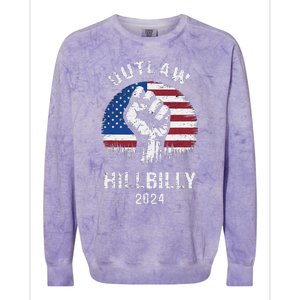 Trump Vance 2024 Outlaw Hillbilly Freedom 2024 Colorblast Crewneck Sweatshirt