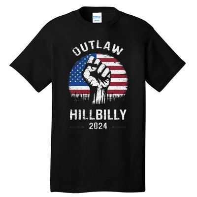 Trump Vance 2024 Outlaw Hillbilly Freedom 2024 Tall T-Shirt