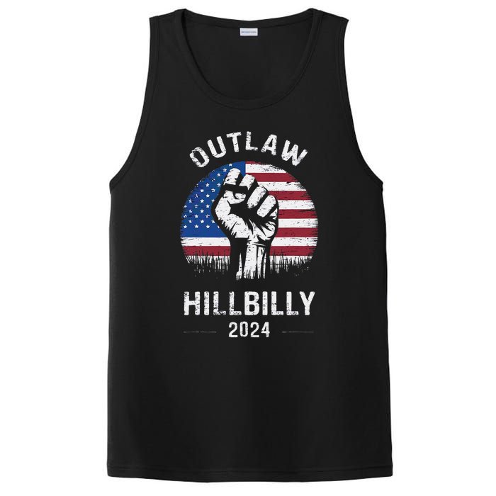 Trump Vance 2024 Outlaw Hillbilly Freedom 2024 PosiCharge Competitor Tank