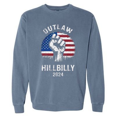 Trump Vance 2024 Outlaw Hillbilly Freedom 2024 Garment-Dyed Sweatshirt